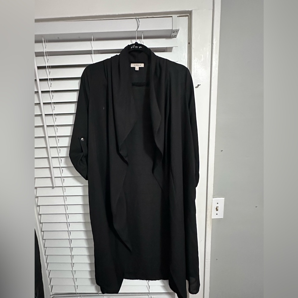 Gilli Black Open Front Cardigan